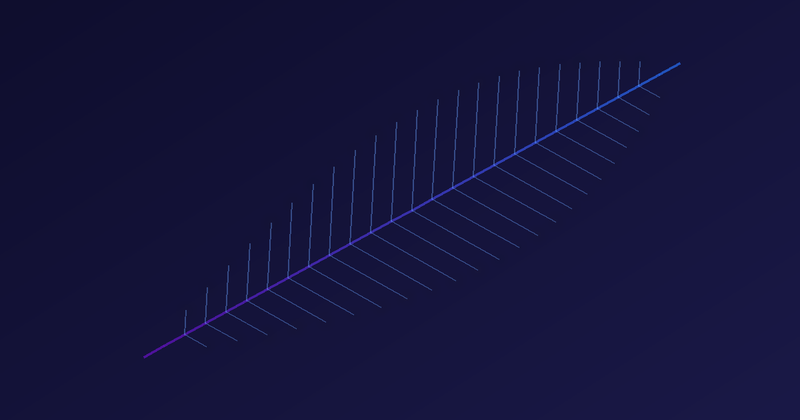 Abstract XYNE diagram: a leaf-vein feather structure with a central midrib and symmetric veins in purple and blue, representing the botanical Andrographis paniculata.