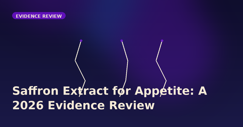 Three saffron threads represented in a stylized line illustration, signaling the saffron extract appetite evidence review, XYNE Health brand palette