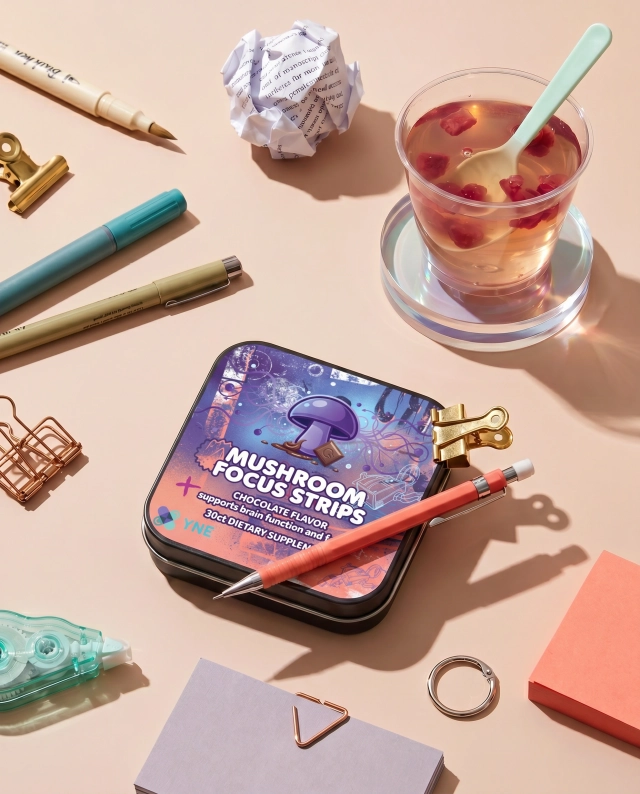 Before the high-focus block. Mushroom-powered focus, no caffeine crash.