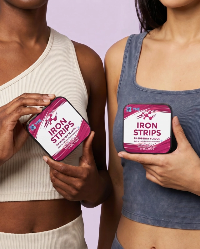 When energy is low after a heavy cycle. Iron + Folate, no nausea, no horse pill.