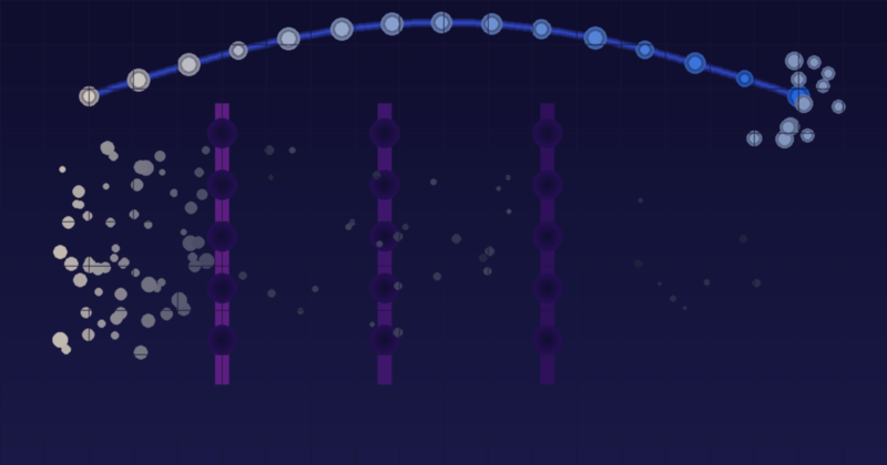 Abstract visualization of three medication barriers blocking B12 particle flow with a glowing sublingual bypass arc — B12 deficiency medication depletion concept