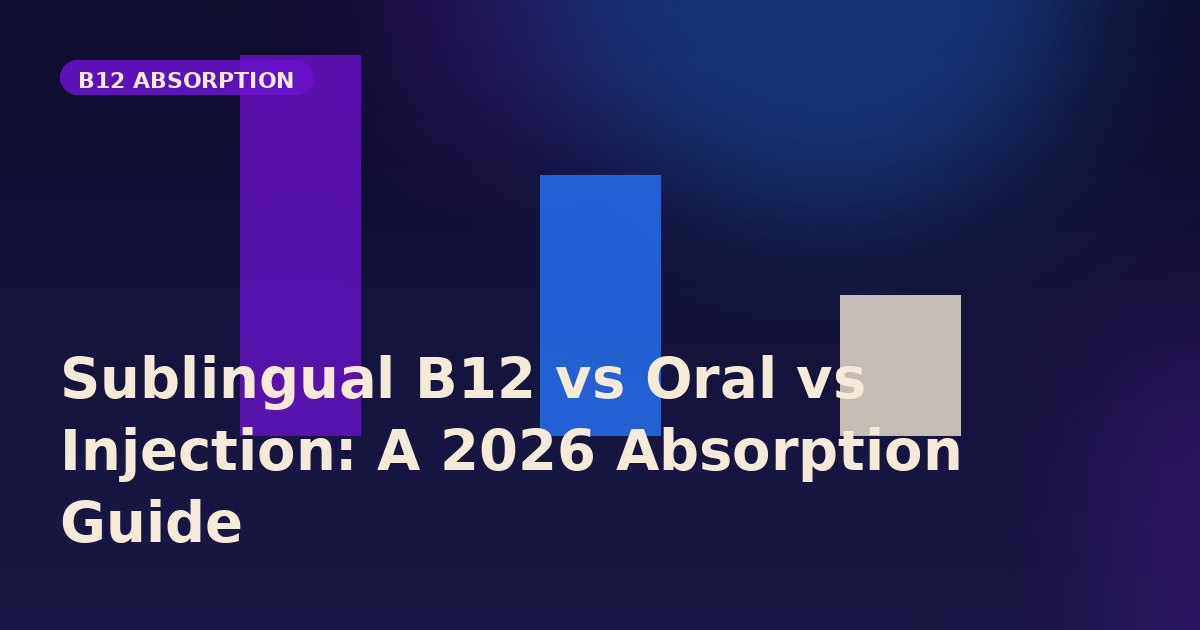 vitamin b12 injection vs oral Sublingual B12 vs Oral vs Injection — 2026 Absorption Guide — Xyne Health