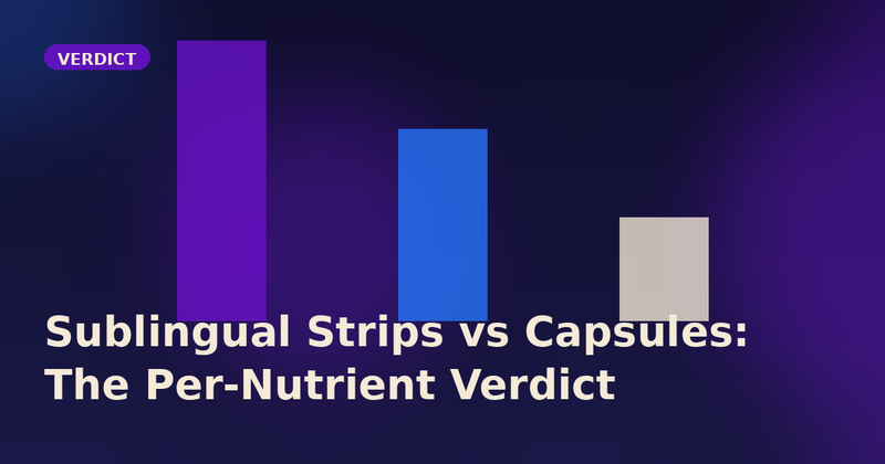 Sublingual Strips vs Capsules: The Per-Nutrient Verdict — XYNE Health
