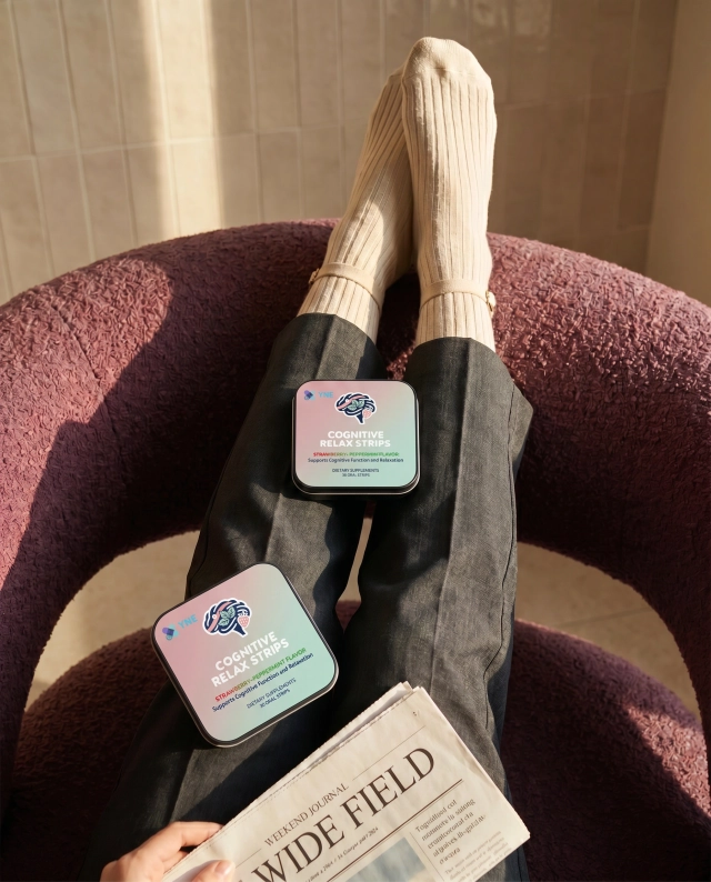 Not a sleep aid — but a way to soften the transition from on to off. Take 60 minutes before bed.
