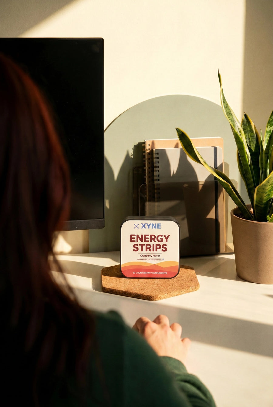 XYNE Energy Strips — open tin with strips